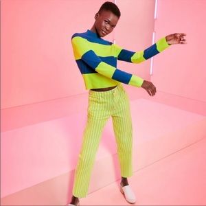 NWT Victor Glemaud for Target Pinstripe High-Rise Straight Leg Jeans